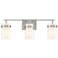 Possini Euro Kazran 21 1/4"W Brushed Nickel 3-Light Bath Light