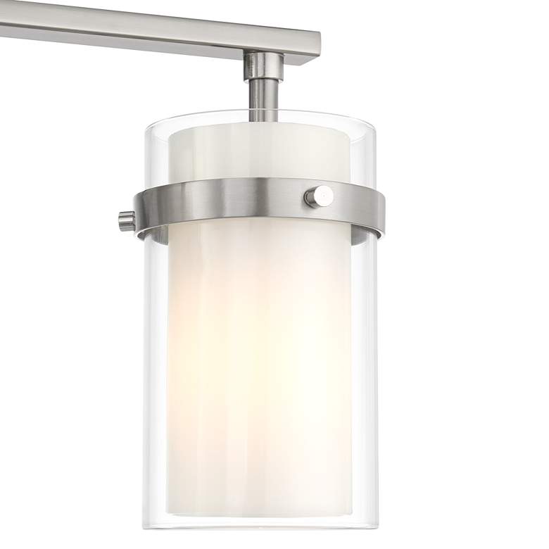 Image 4 Possini Euro Kazran 21 1/4"W Brushed Nickel 3-Light Bath Light more views