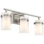 6_Possini Euro Kazran 21 1/4"W Brushed Nickel 3-Light Bath Light more views