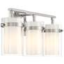 7_Possini Euro Kazran 21 1/4"W Brushed Nickel 3-Light Bath Light more views
