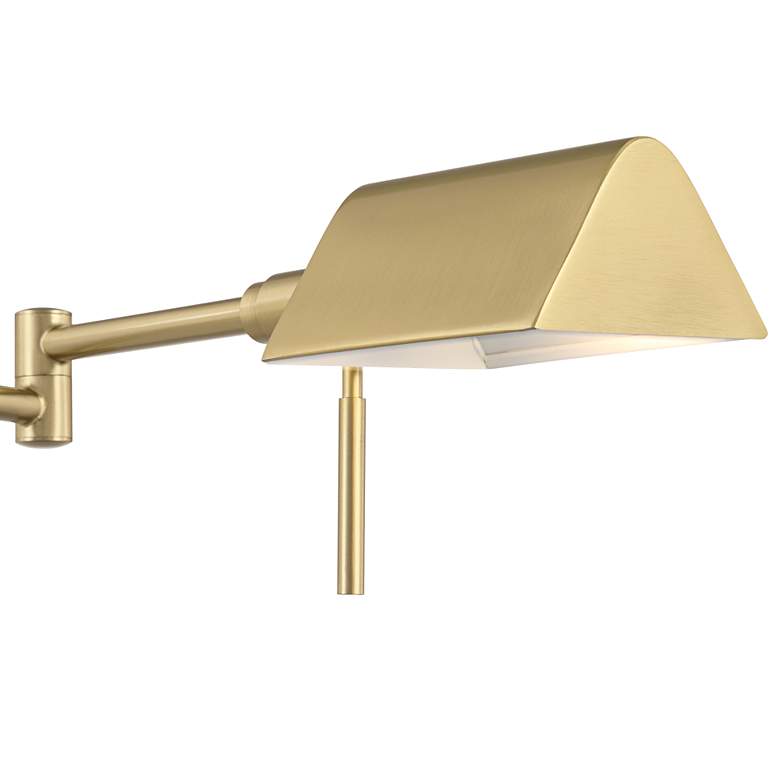 Image 3 Possini Euro Keegan Adjustable Brass Finish USB and Outlet Desk Lamp more views