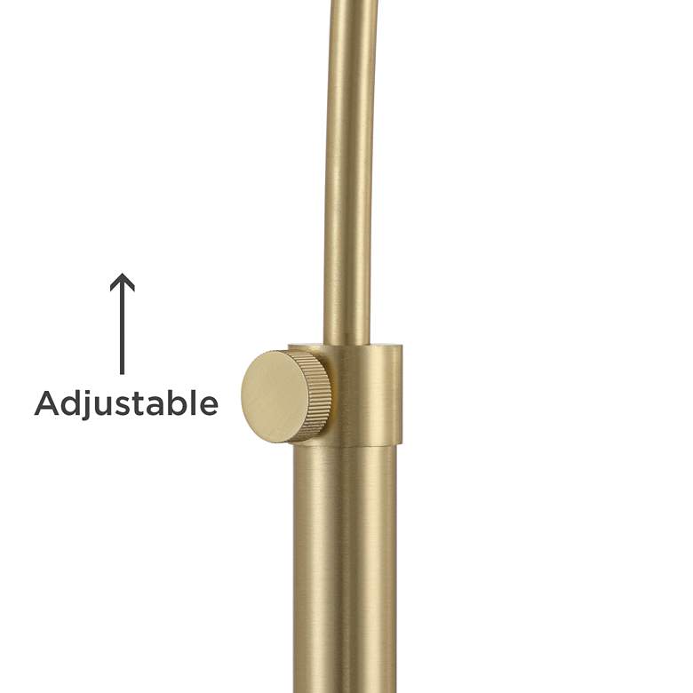 Image 4 Possini Euro Keegan Adjustable Brass Finish USB and Outlet Desk Lamp more views