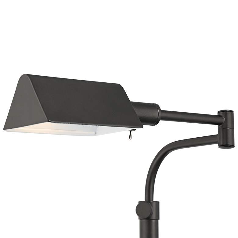 Image 3 Possini Euro Keegan Dark Bronze Adjustable Swing Arm Pharmacy Floor Lamp more views