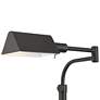 Possini Euro Keegan Dark Bronze Adjustable Swing Arm Pharmacy Floor Lamp