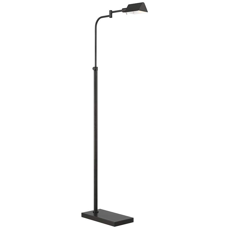 Image 7 Possini Euro Keegan Dark Bronze Adjustable Swing Arm Pharmacy Floor Lamp more views