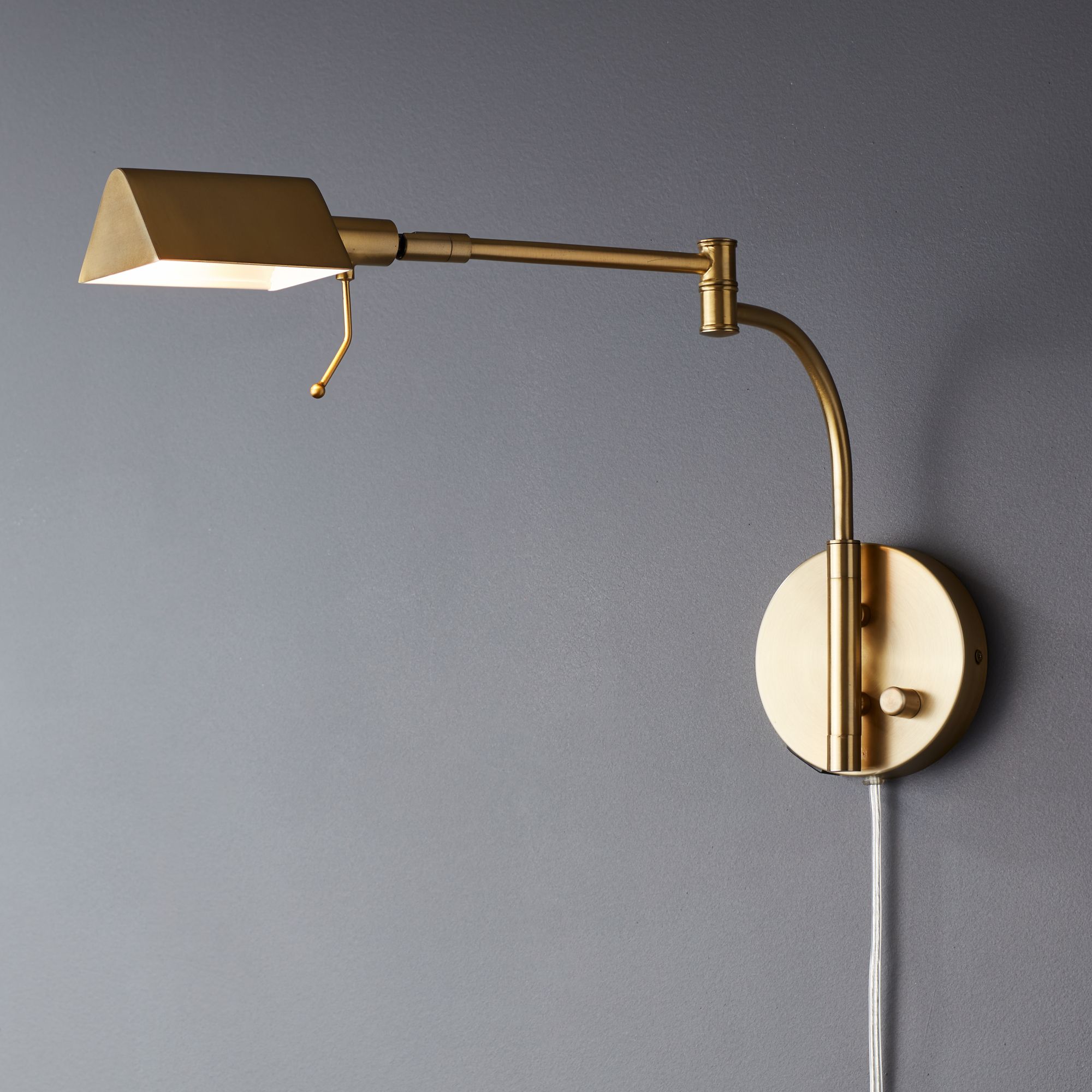 Possini Euro Keegan Plug-In Swing Arm Wall Lamp with Dual USB Ports