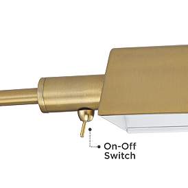 Image4 of Possini Euro Keegan Warm Gold Adjustable Swing Arm Pharmacy Floor Lamp more views