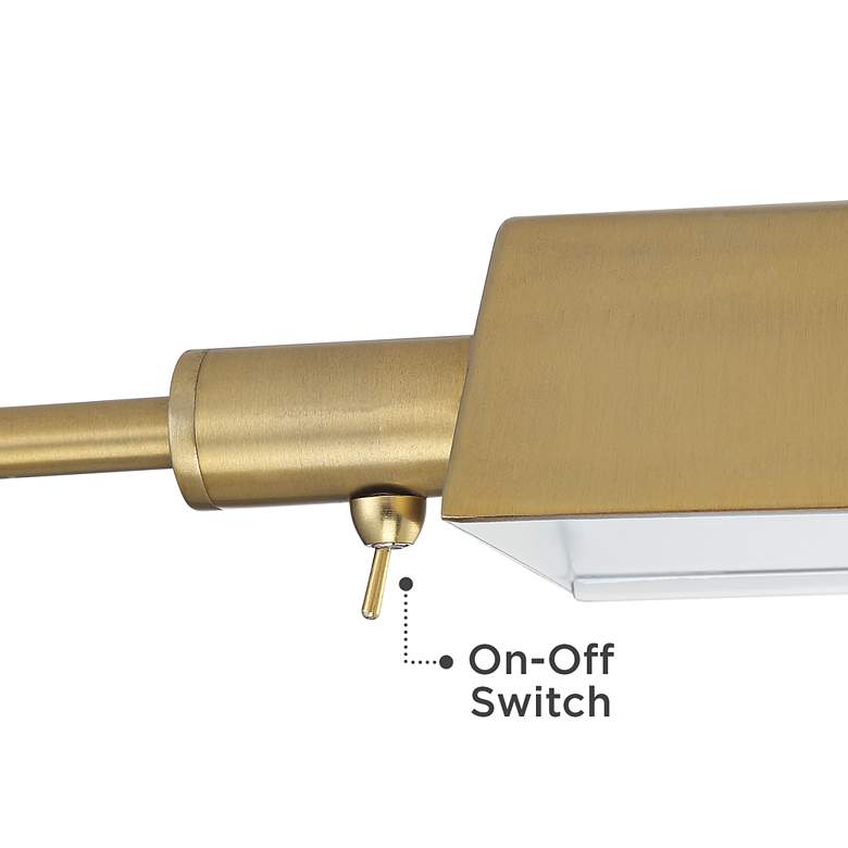 Image 4 Possini Euro Keegan Warm Gold Adjustable Swing Arm Pharmacy Floor Lamp more views