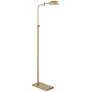 Possini Euro Keegan Warm Gold Adjustable Swing Arm Pharmacy Floor Lamp