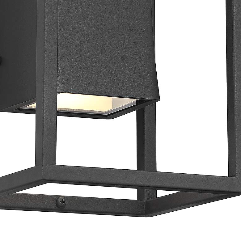 Image 3 Possini Euro Kell 14" Textured Black Box LED Up and Down Wall Light more views