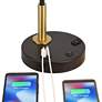 7_Possini Euro Keller 24" High Black and Brass Outlet and USB Desk Lamp more views