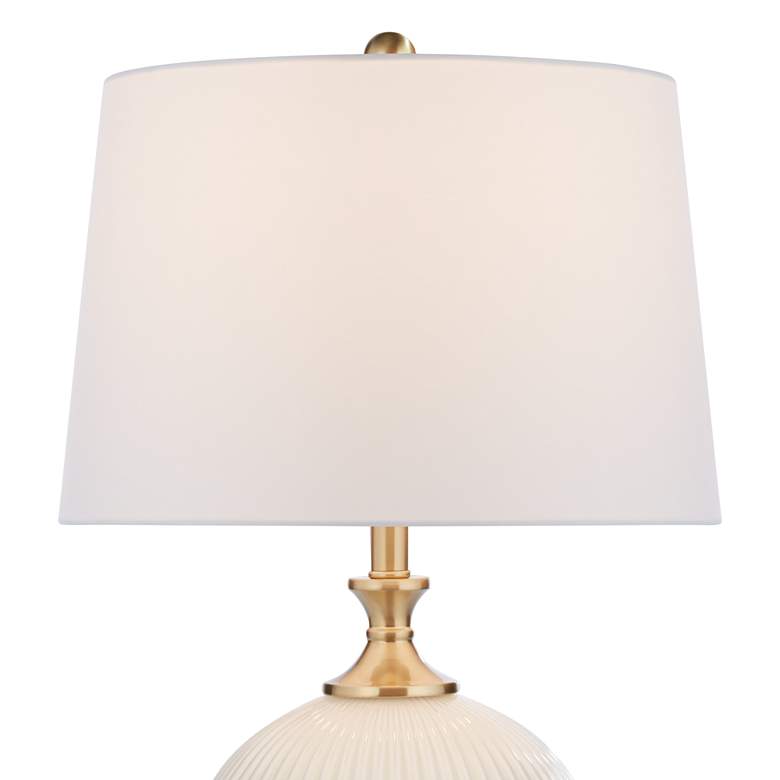 Image 3 Possini Euro Kelly 27" High White Opal Glass Table Lamp Set of 2 more views