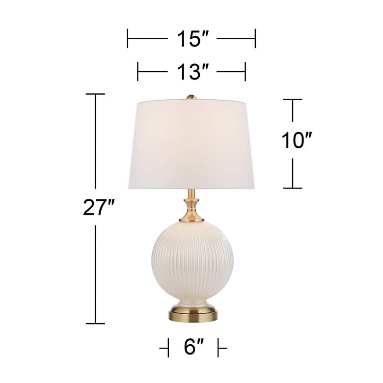 Image 7 Possini Euro Kelly 27" High White Opal Glass Table Lamp Set of 2 more views