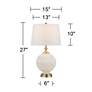 7_Possini Euro Kelly 27" High White Opal Glass Table Lamp Set of 2 more views