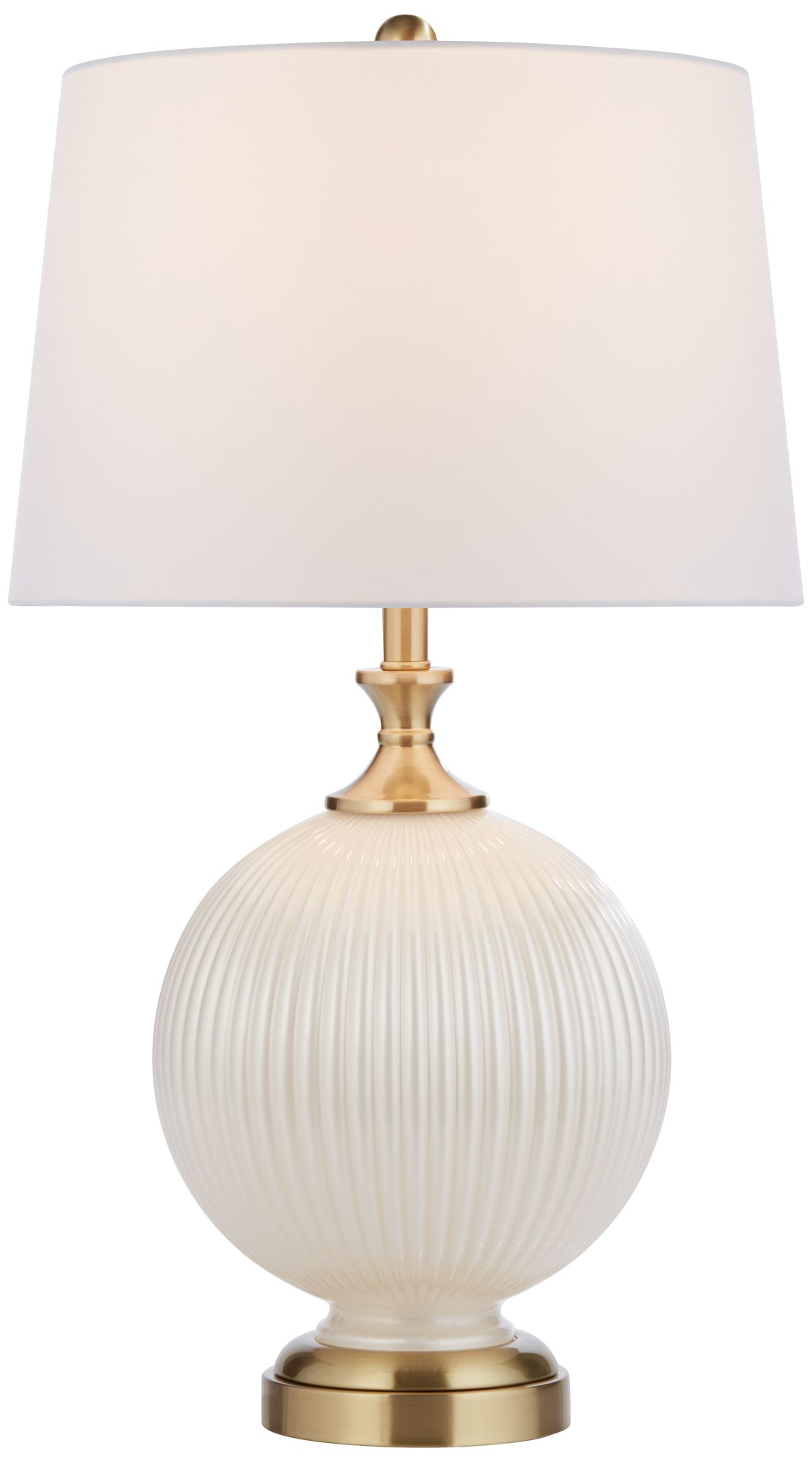 Image 3 Possini Euro Kelly 27" High White Opal Glass Table Lamp