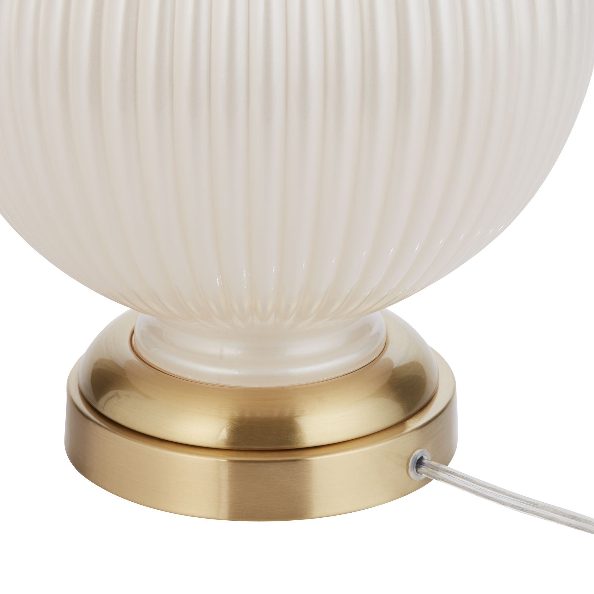 Watch A Video About the Possini Euro Kelly White Opal Glass Table Lamp