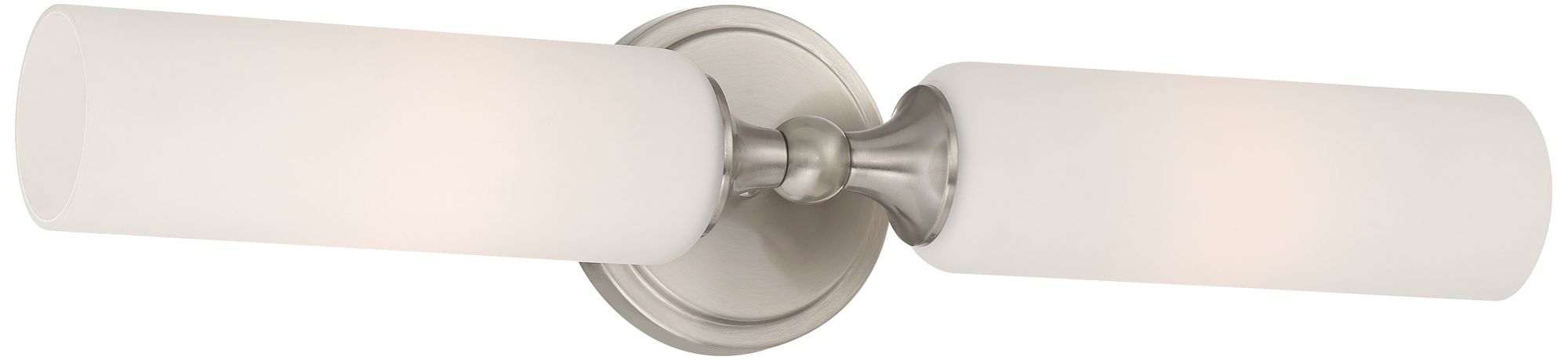 Possini Euro Kelsey 22" Wide Polished Nickel 2-Light Modern Bath Light