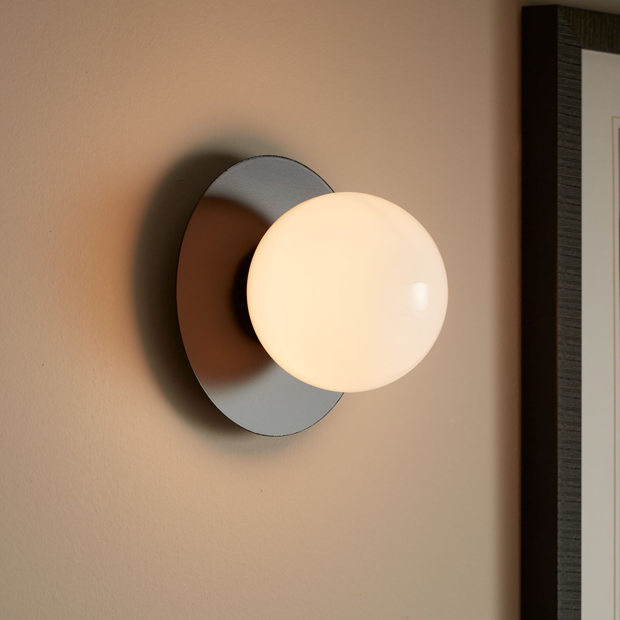 Image Possini Euro Kenna 6 3/4" High Black Wall Sconce