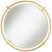 Possini Euro Kenton 32" Round Gold Bracket Wall Mirror