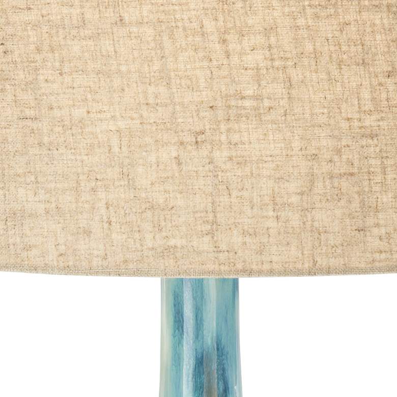 Image 3 Possini Euro Kenya 29 1/2 inch Blue-Green Ceramic Lamp with Dimmer more views