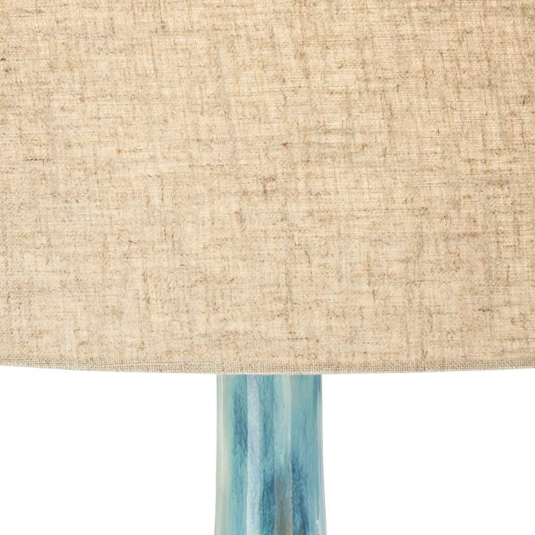 Image 3 Possini Euro Kenya 29 1/2" Blue-Green Ceramic Lamp with Dimmer more views