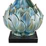 Possini Euro Kenya 29 1/2" Ceramic Lamp with Square Black Marble Riser