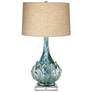 1_Possini Euro Kenya 31" Blue-Green Ceramic Lamp with Square Riser