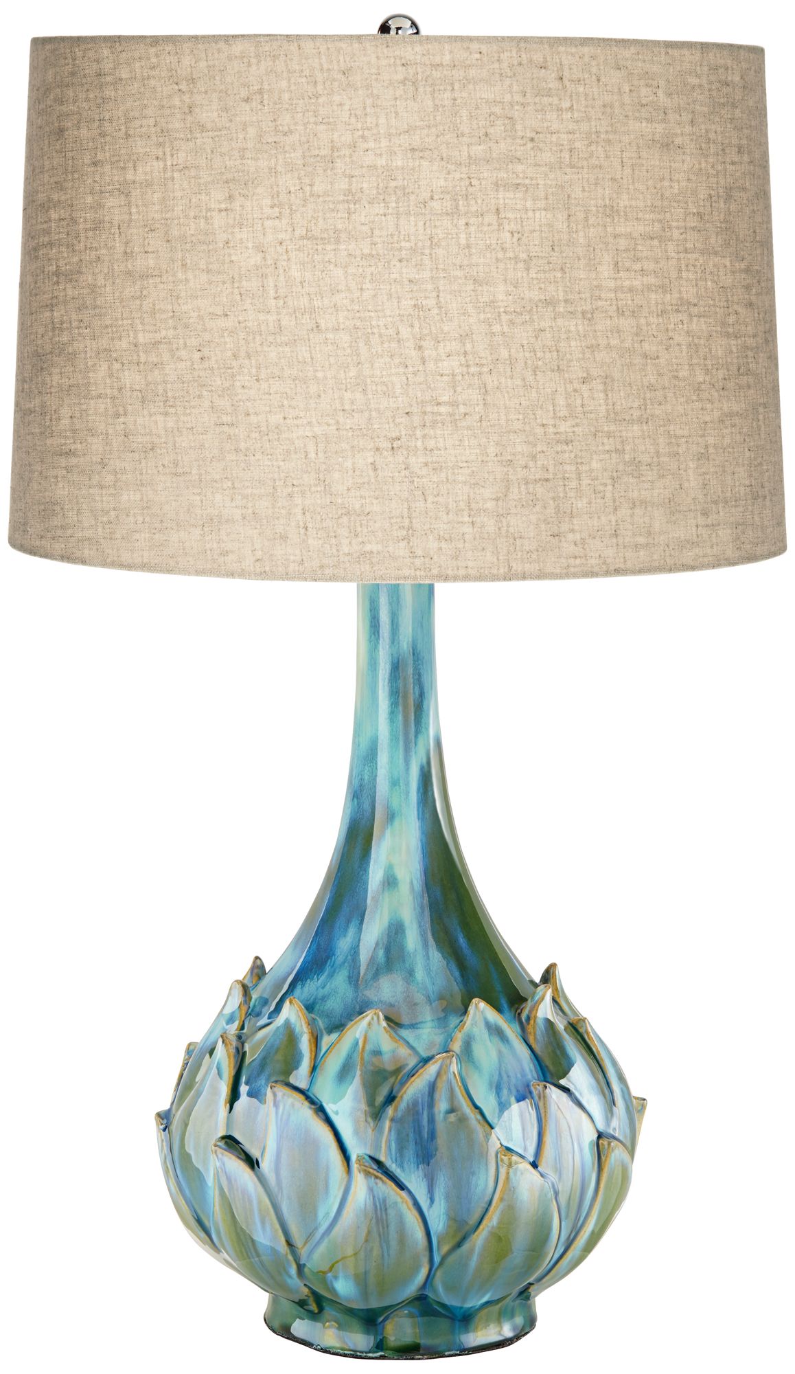 Possini Euro Kenya Blue Green Ceramic Table Lamp 7D486 Lamps Plus