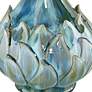 Possini Euro Kenya Flower 29 1/2" Blue Green Ceramic Table Lamp in scene