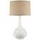 Possini Euro Kenya White Ceramic Table Lamp