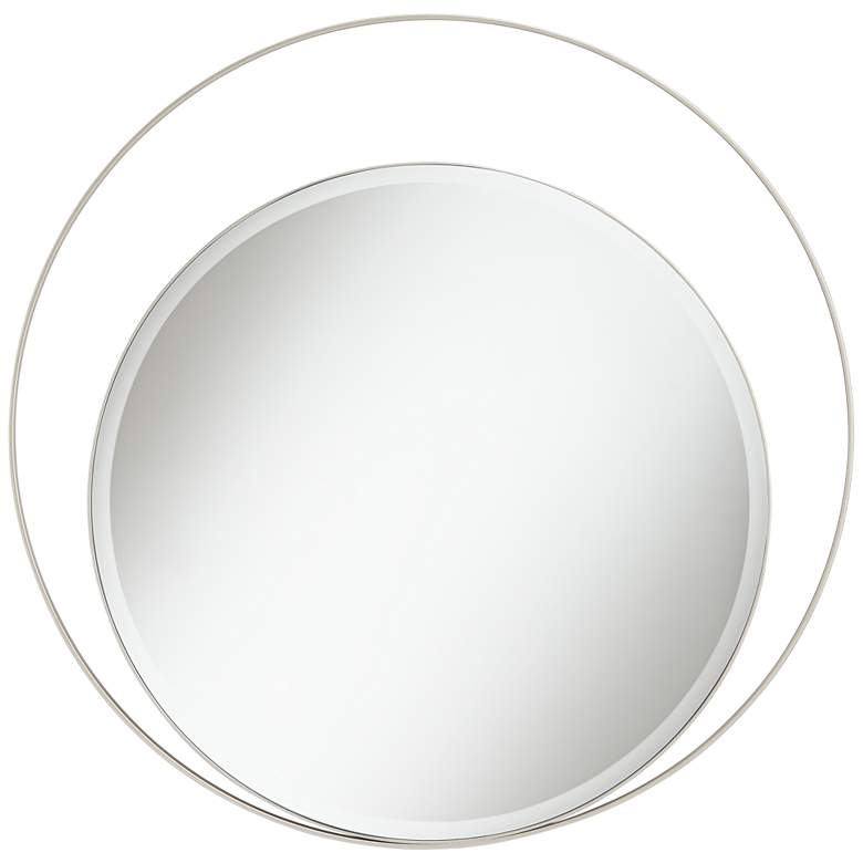 Image 2 Possini Euro Keri 31 1/2 inch Silver Asymmetrical Wall Mirror