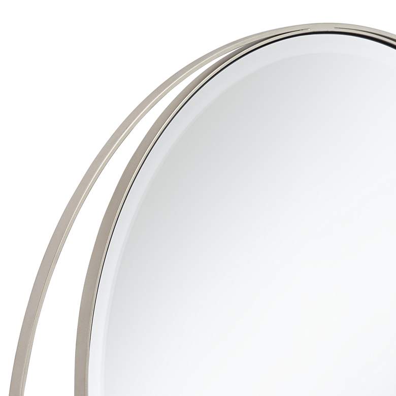 Image 3 Possini Euro Keri 31 1/2 inch Silver Asymmetrical Wall Mirror more views