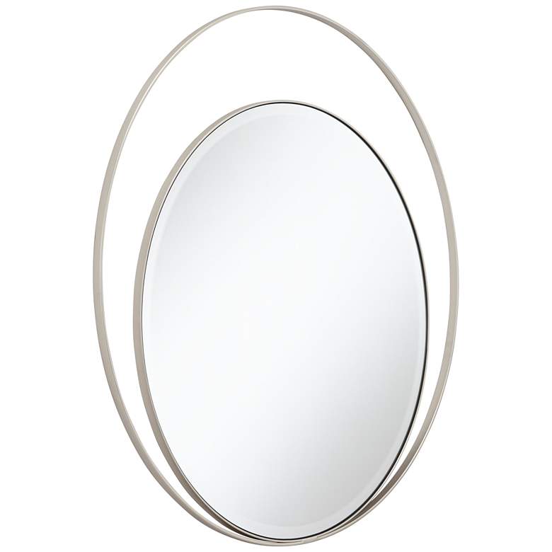 Image 7 Possini Euro Keri 31 1/2 inch Silver Asymmetrical Wall Mirror more views