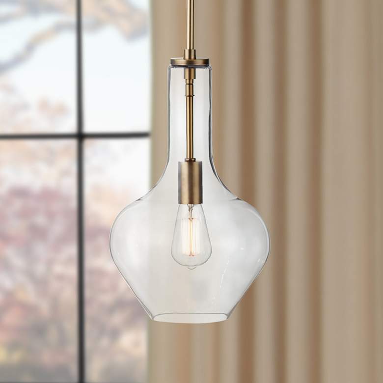 Image 1 Possini Euro Kerner 10" Wide Warm Gold Mini Pendant