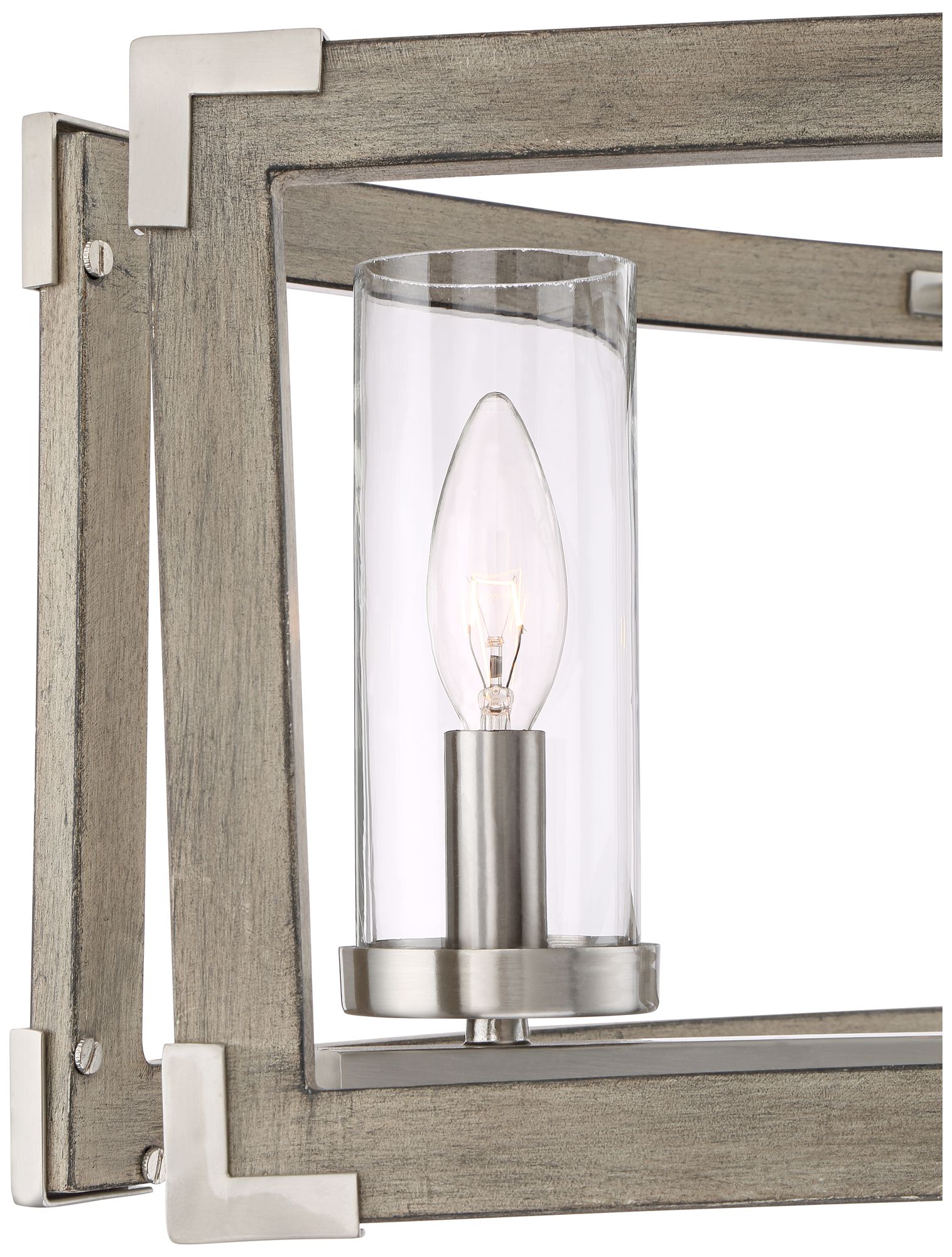 Possini Euro Kerr 32 3/4" Wide Faux Wood Kitchen Island Chandelier in scene