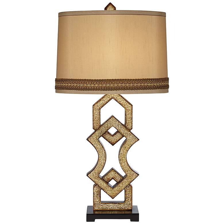 Image 1 Possini Euro Kesha Table Lamp with Florentine Scroll Trim