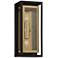 Possini Euro Kie 14" High Black and Brass Outdoor Wall Light