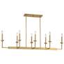 3_Possini Euro Kime 50" Gold 8-Light Modern Trestle Linear Chandelier