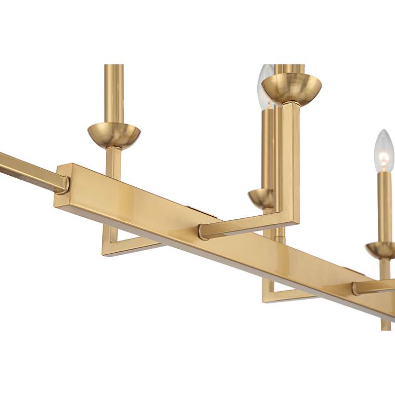 Image 5 Possini Euro Kime 50" Gold 8-Light Modern Trestle Linear Chandelier more views