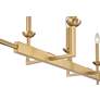 5_Possini Euro Kime 50" Gold 8-Light Modern Trestle Linear Chandelier more views