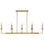 Possini Euro Kime 50" Gold 8-Light Modern Trestle Linear Chandelier in scene