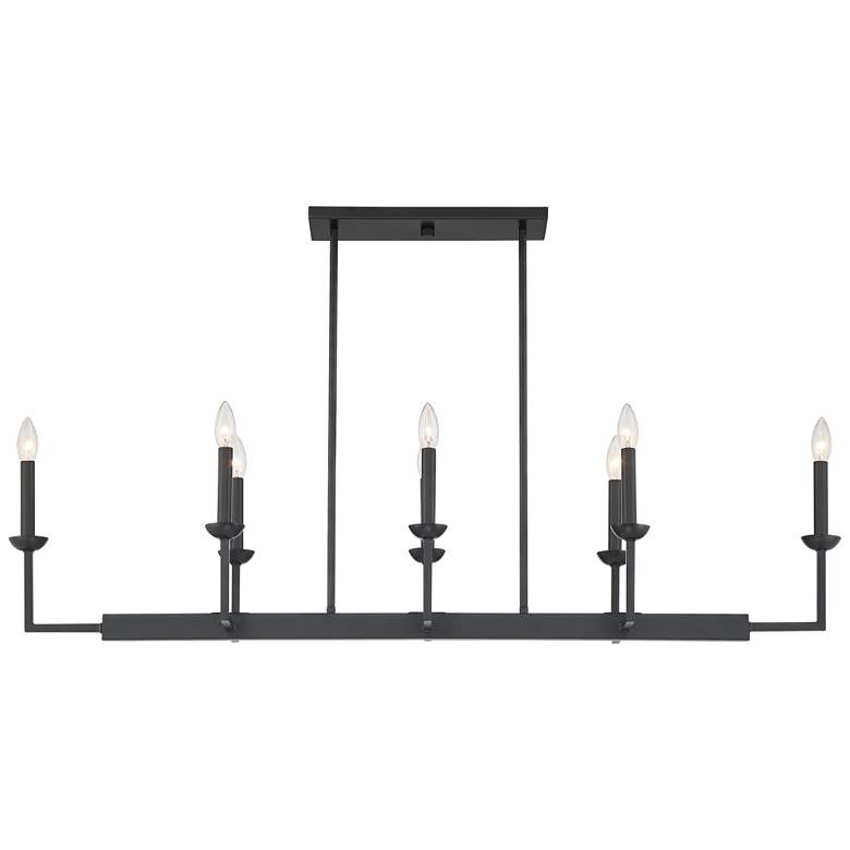 Image 6 Possini Euro Kime 50" Wide Black 8-Light Trestle Island Chandelier more views