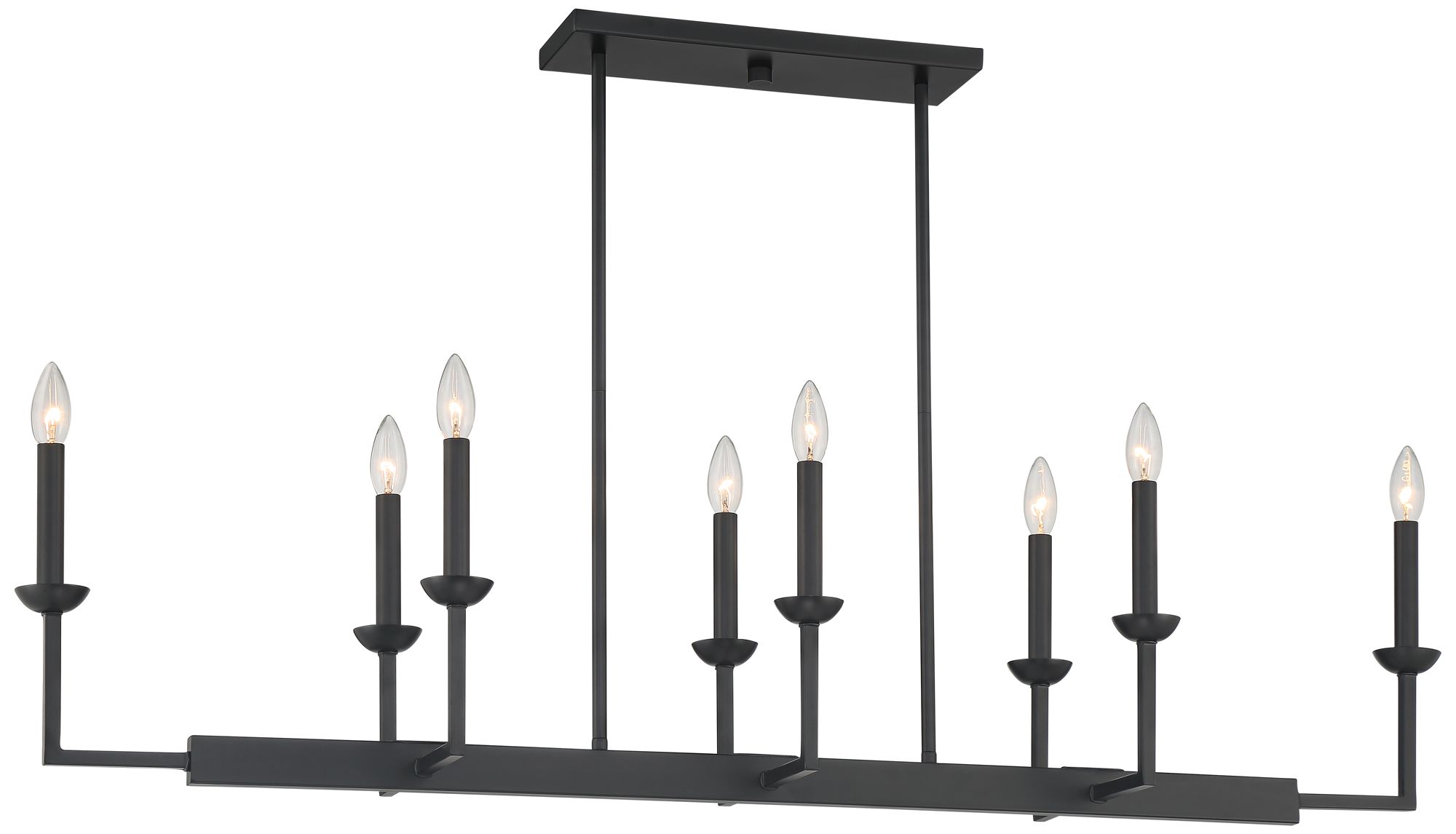 Possini Euro Kime 50" Wide Black 8-Light Trestle Island Chandelier Image 2