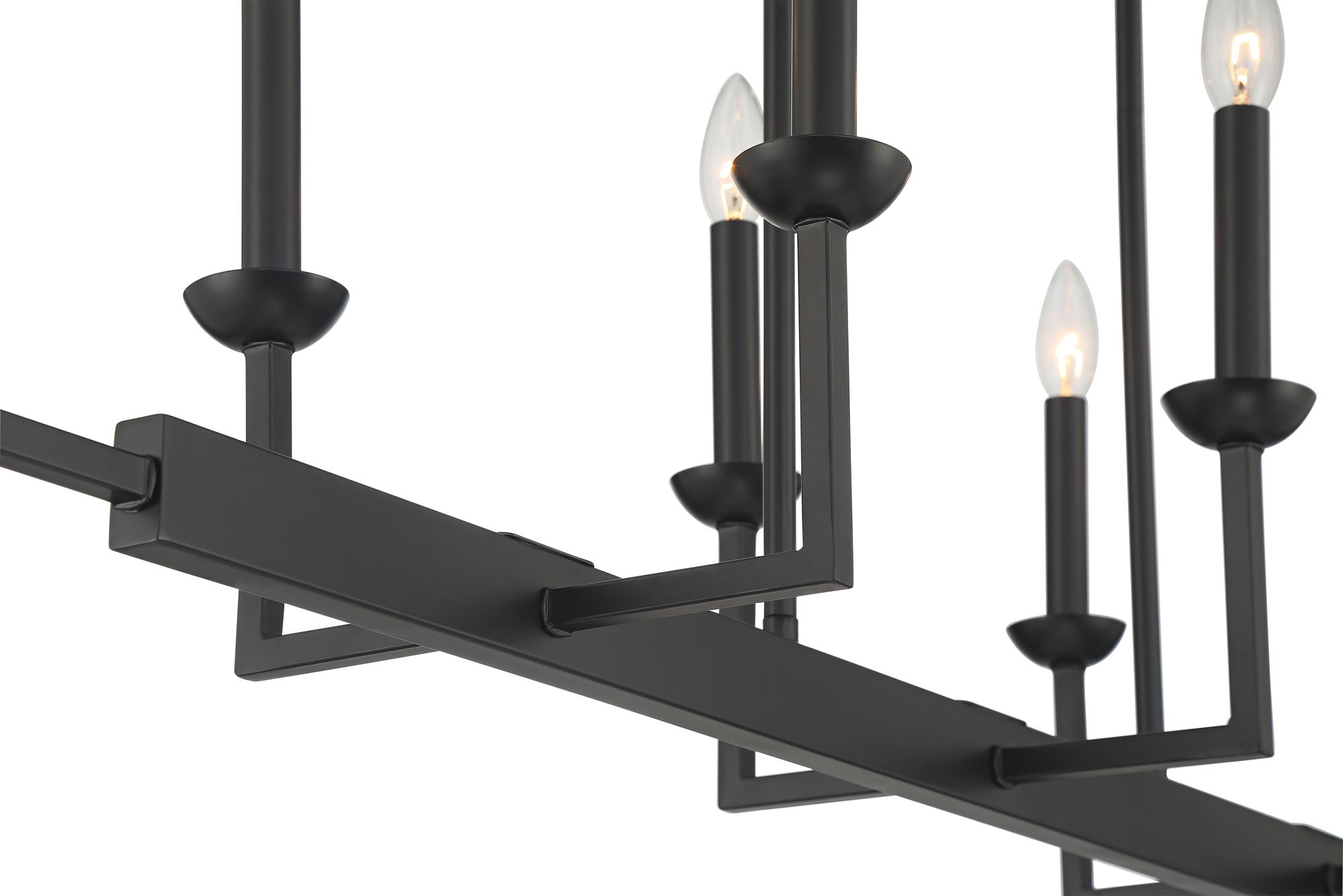 Possini Euro Kime 50" Wide Black 8-Light Trestle Island Chandelier Image 4