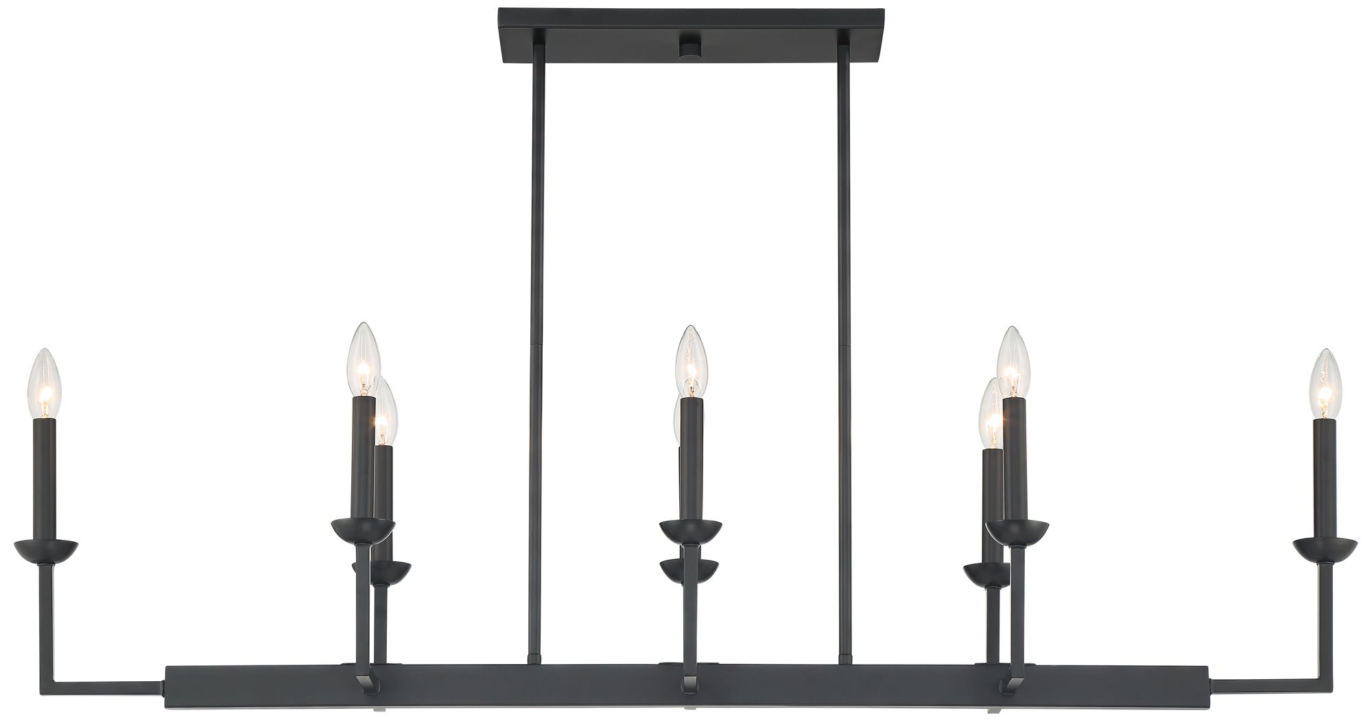 Possini Euro Kime 50" Wide Black 8-Light Trestle Island Chandelier Image 6