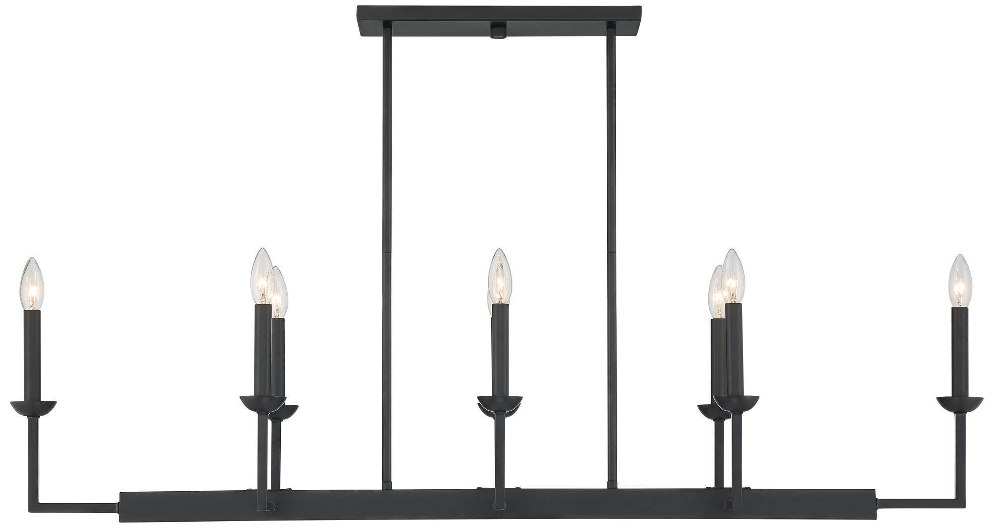 Possini Euro Kime 50" Wide Black 8-Light Trestle Island Chandelier Image 7