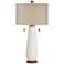 Possini Euro Kingston 32 3/4" High Pull Chain White Ceramic Table Lamp