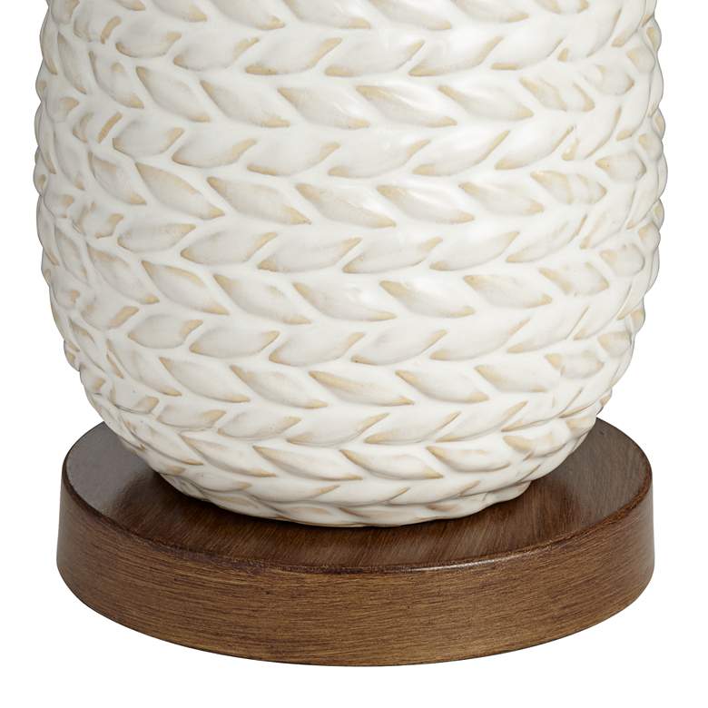 Image 7 Possini Euro Kingston 32 3/4" High Pull Chain White Ceramic Table Lamp more views