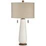 3_Possini Euro Kingston 32 3/4" White Ceramic Table Lamp With USB Dimmer