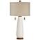Possini Euro Kingston 32 3/4" White Ceramic Table Lamp With USB Dimmer